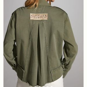 Anthropologie Tiny embellished utility jacket